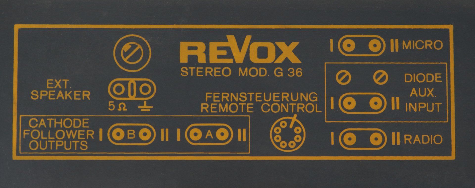 revox g36 nameplate