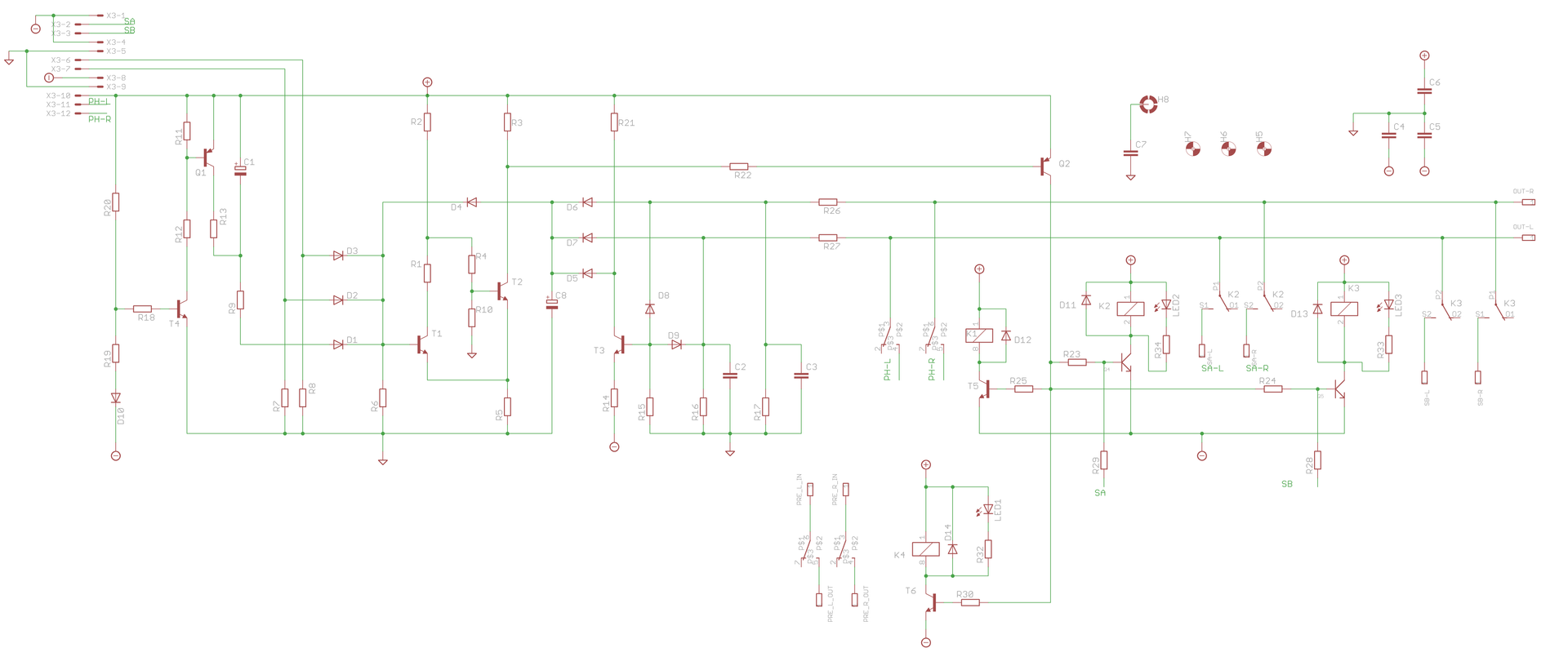 Die komplette Premium-Hifi Schaltung des Revox B750 Protection Circuit Die komplette Premium-Hifi Schaltung des Revox B750 Protection Circuit