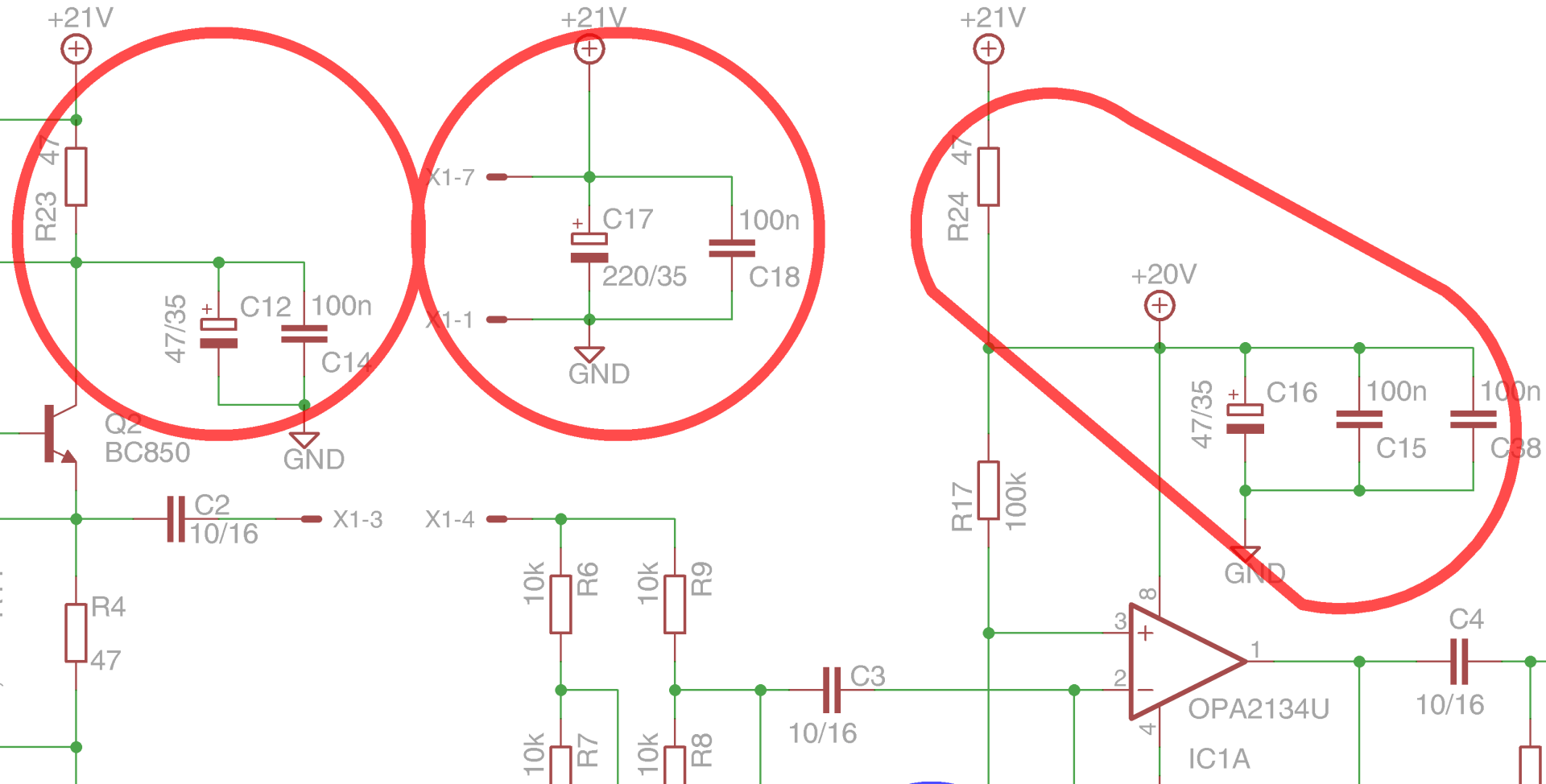 Operating voltage input circuit board revox-online