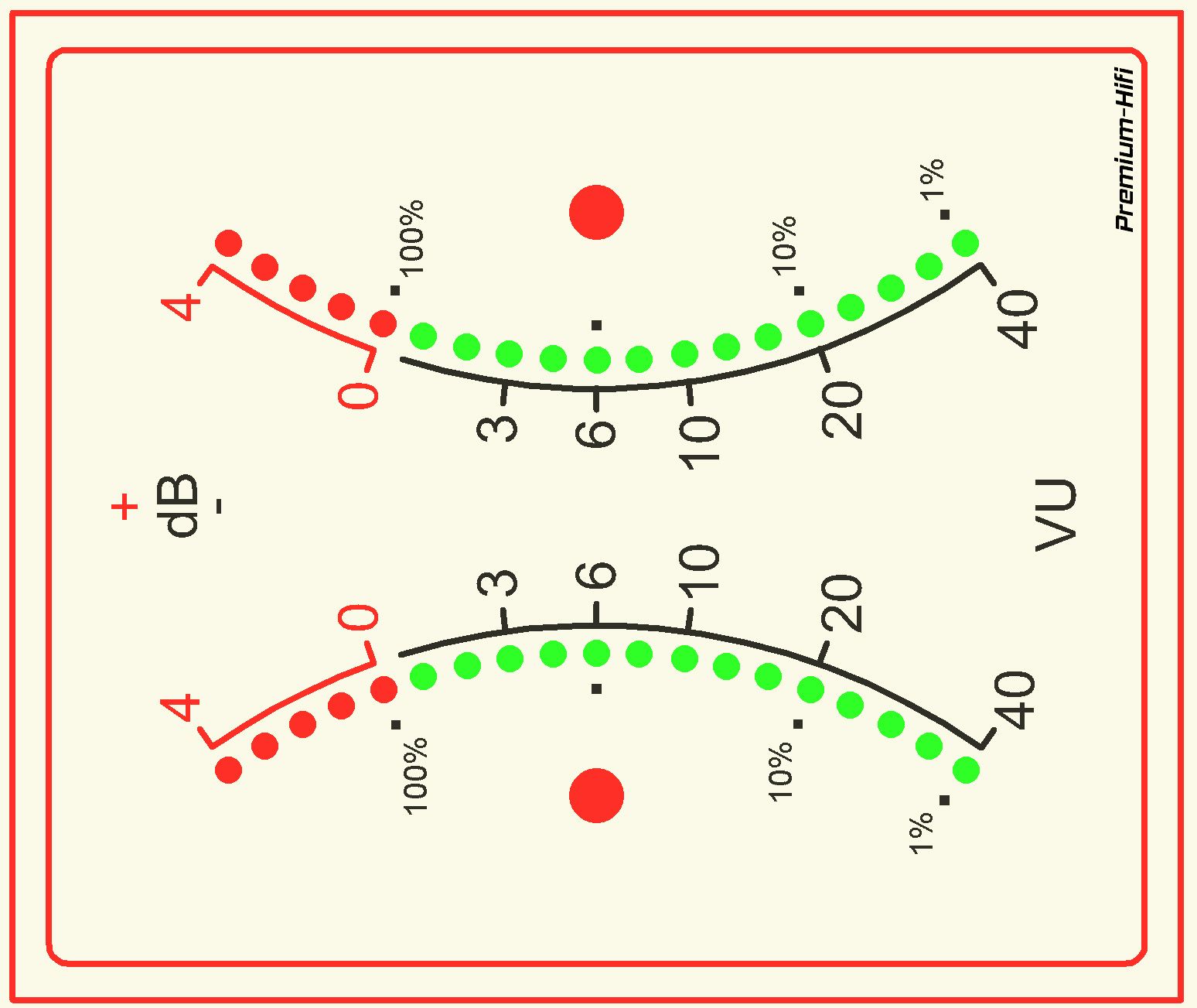 View of the Premium-Hifi LED VU-Meter for all Revox A700 tape machines View of the Premium-Hifi LED VU-Meter for all Revox A700 tape machines
