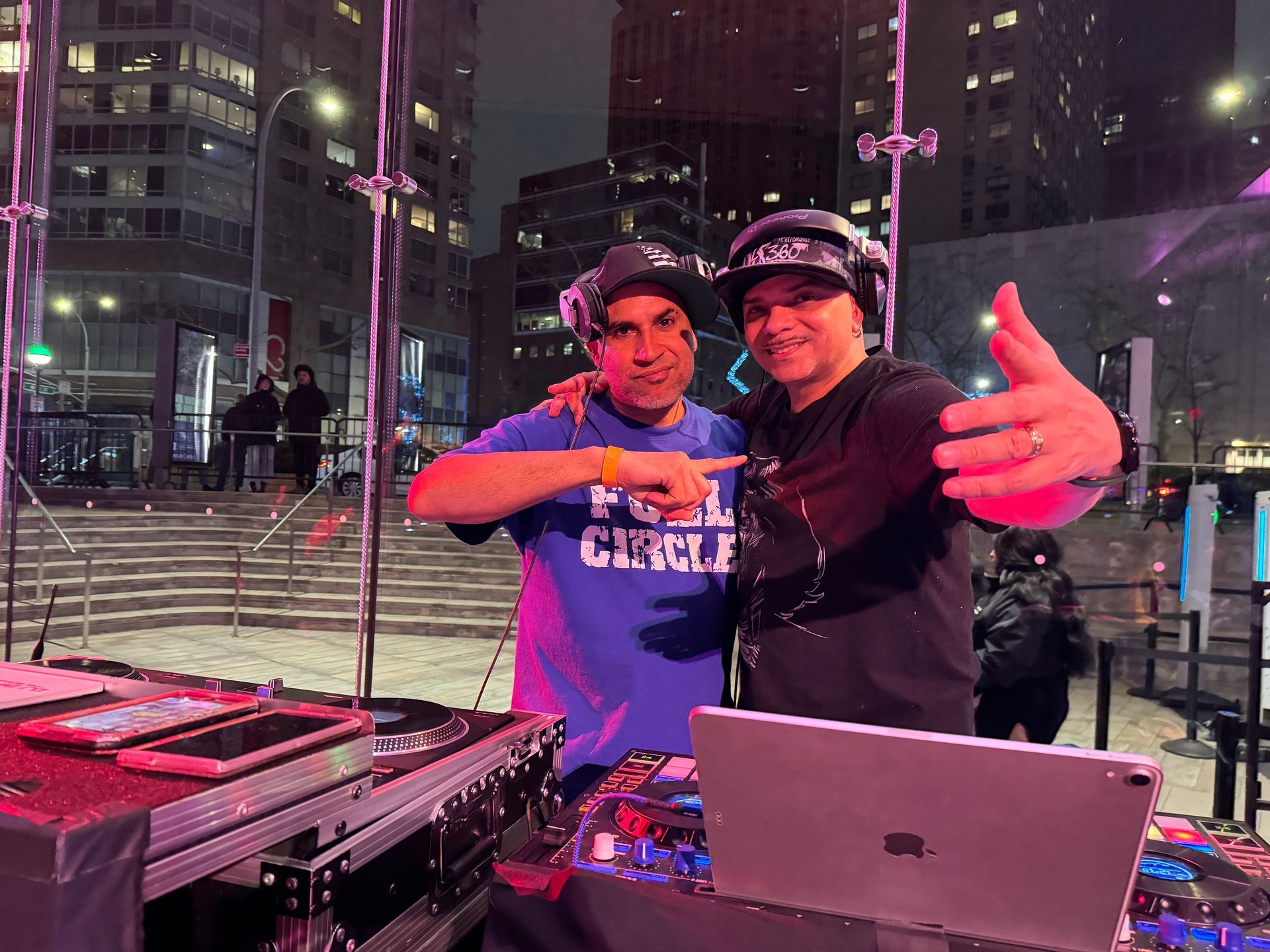 DJs DpOne and KS360 at Underground uptown dance festival.