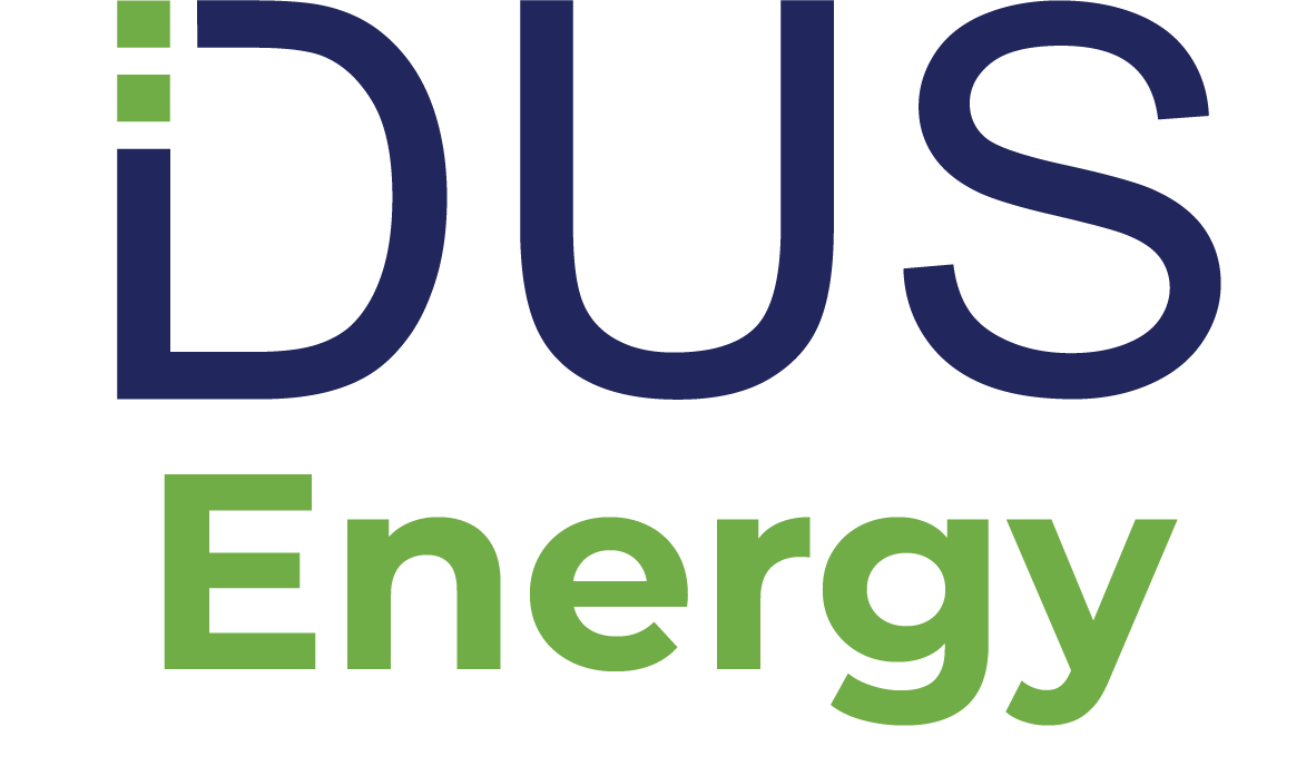 DUS Group logo in white.