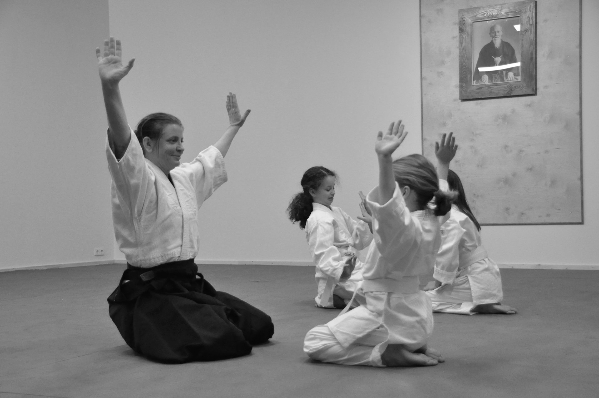 Kinderunterricht im Kranich Dojo