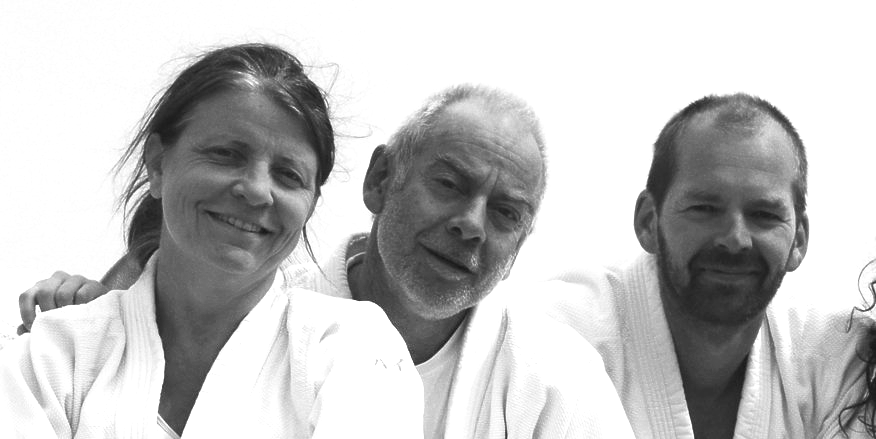 Gründer*innen des Kranich Dojos Heidi Grot, Otfried May, Reiner Buchholz