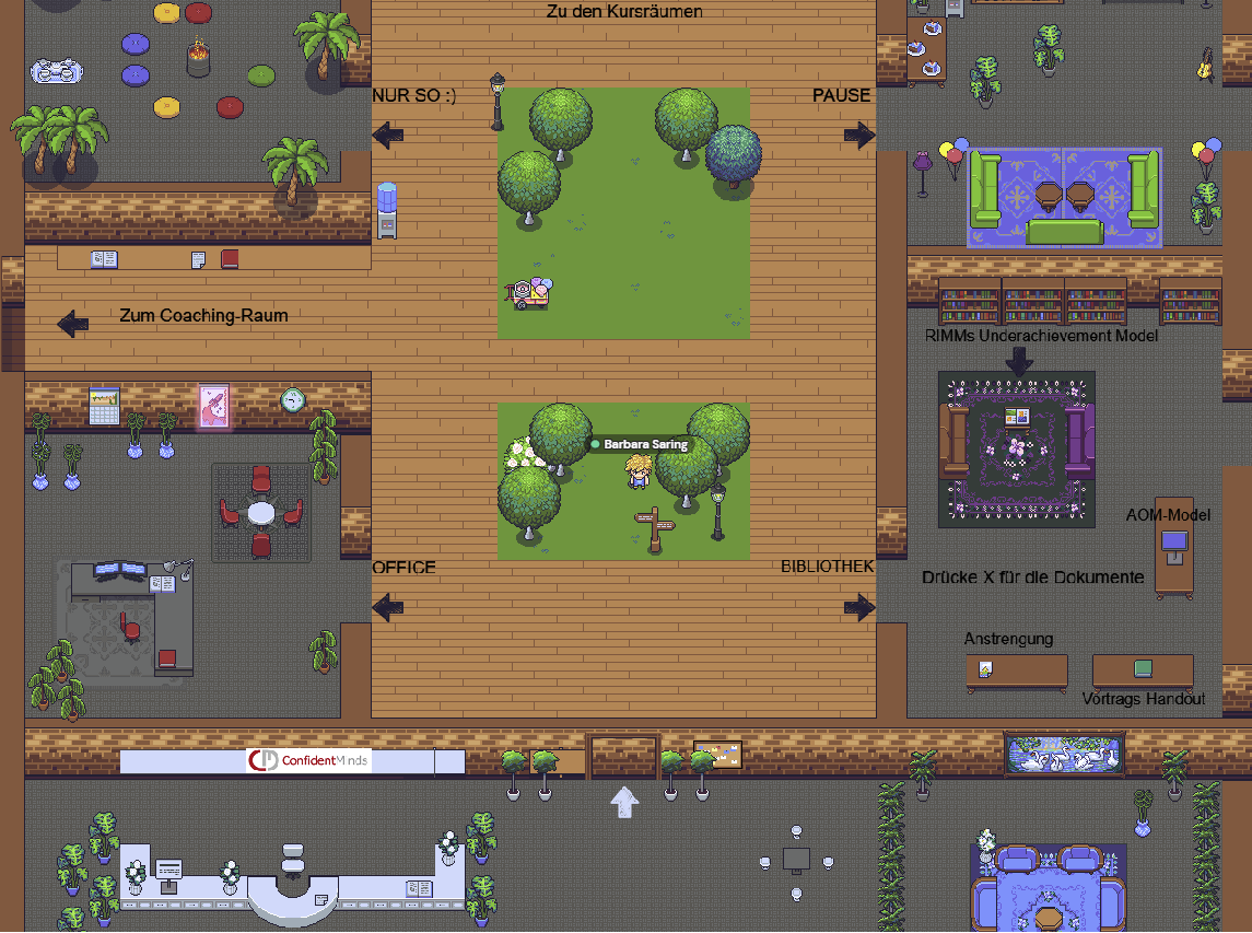 Virtuelle Welt in GatherTown
