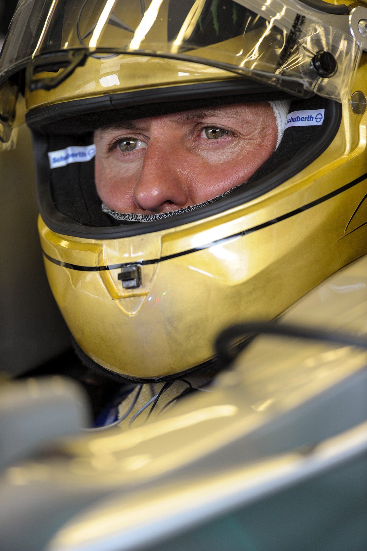 German Formula One driver Michael Schumacher of Mercedes AMG prepares himself for a run during the first practice session at the Circuit Spa Francorchamps in Belgium, 26 August 2011. The Formula One Grand Prix of Belgium will take place on 28 August 2011. Photo: David Ebener/dpa
