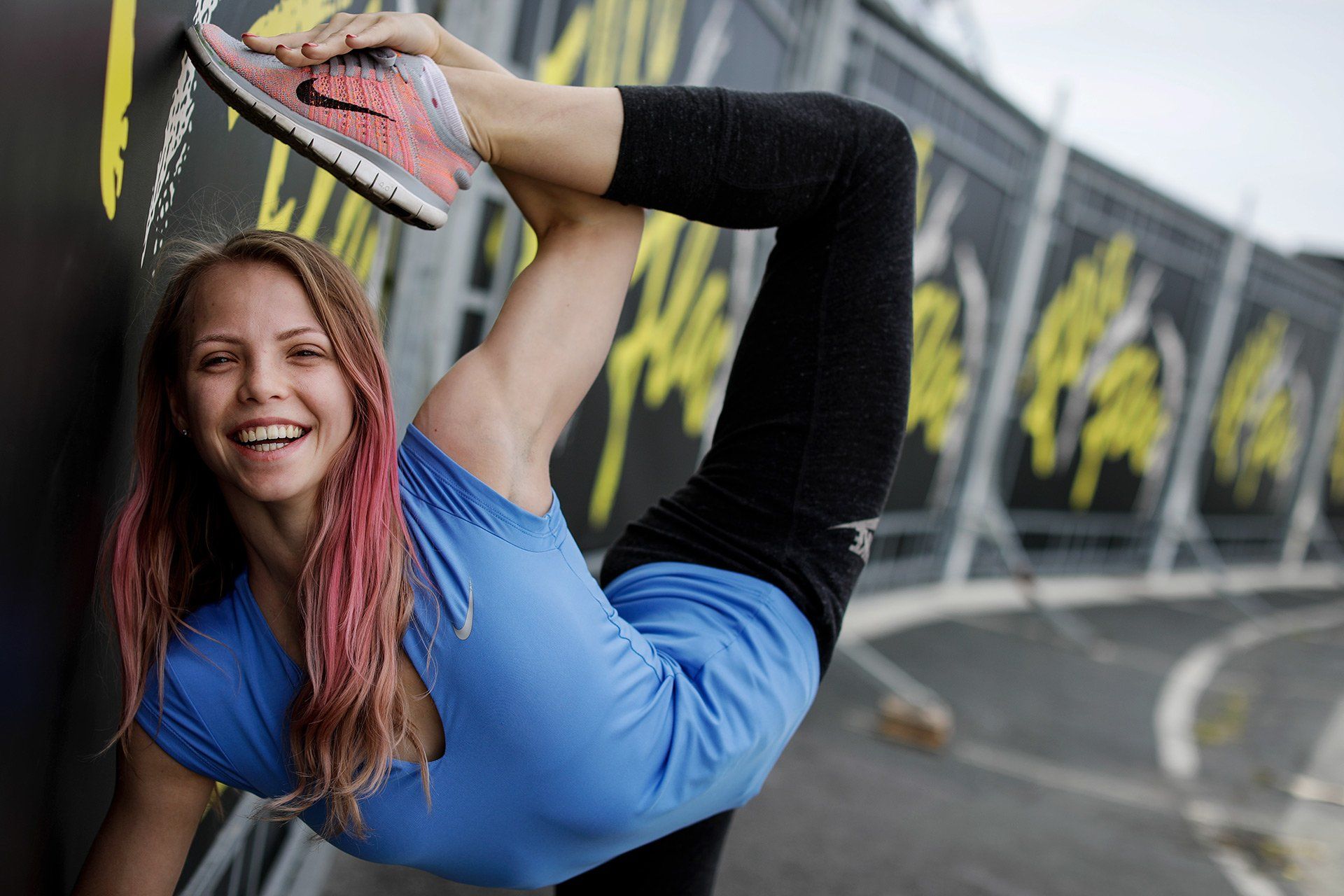 Die ukrainische Artistin Olha Peresada, aufgenommen am 10.07.2019 auf dem Gelände Halle Gartlage in Osnabrück, auf dem der Circus Flic Flac mit der neuen Tournee-Show