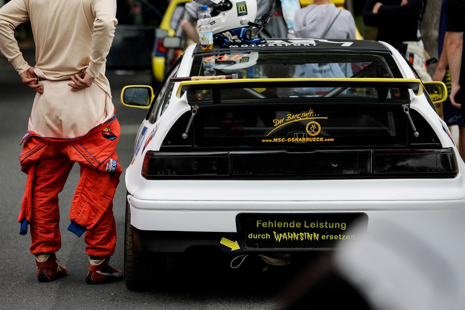 Der Berg ruft - Andreas Schäfer (DEU) startet mit seinem Honda CRX am 03.08.2019 beim 52. Int. Osnabrücker Bergrennen am Uphöfener Berg in Hilter-Borgloh. Foto: David Ebener ***Stichworte*** Internationales Osnabrücker ADAC Bergrennen, MSC, Motorsport, Rennen, Rennsport, Rennstrecke, Hilter am Teutoburger Wald, aTW