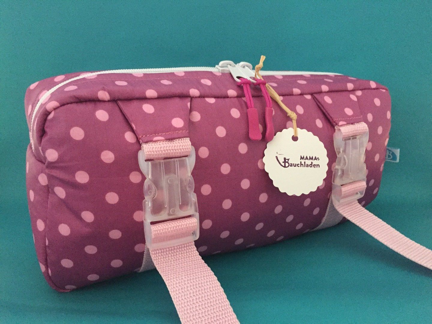 Mamas Bauchladen lila Punkte