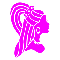 Pretty with Purpose woman icon in pink