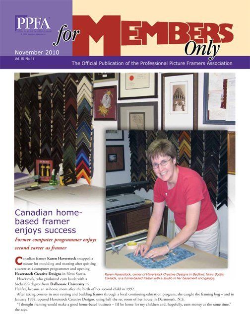 Article about Haverstock Creative Designs in the PPFA For Members Only newsletter