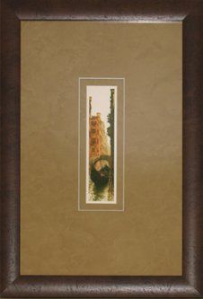 Venice Canal Bookmark Bookmark of the Venice Canal framed in a brown cork-like frame with tan mottled mats