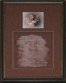 Wedding Song Shadow box Shadow box displaying wedding photo and song written on birch bark