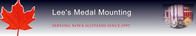 Visit Lee's Medal Mounting website