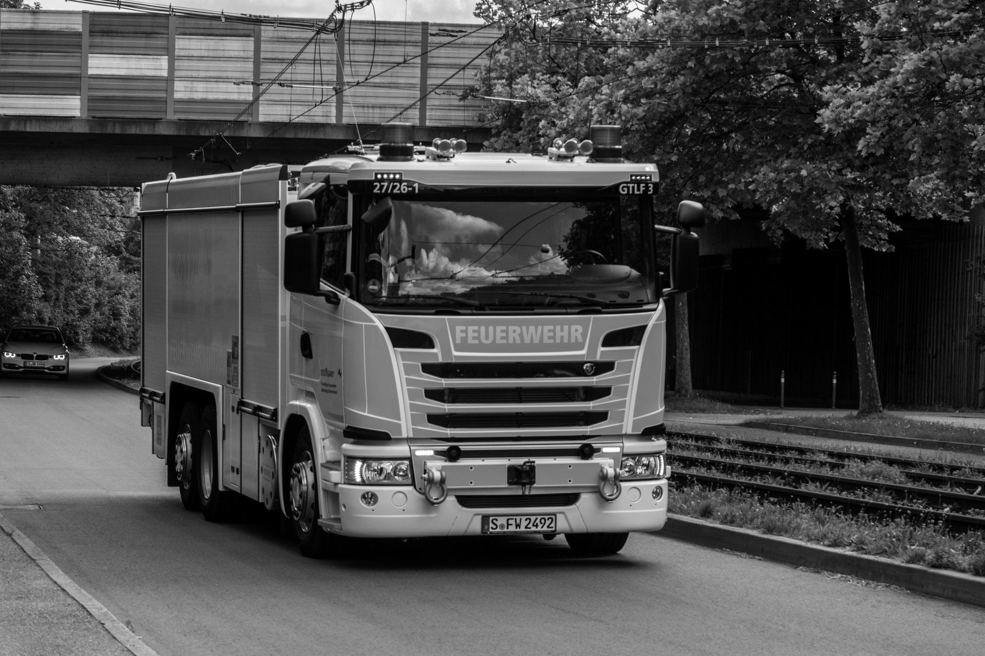 Feuerwehr bei Übung Feuerwehr bei Übung