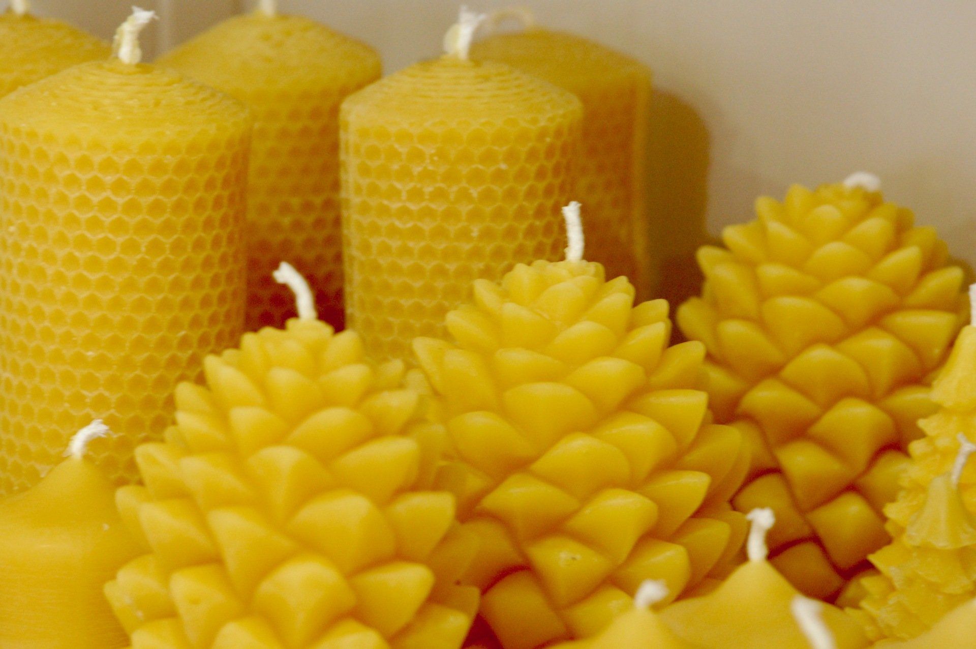 Bienenwachskerzen Stern Würfel Zopfmuster Eule