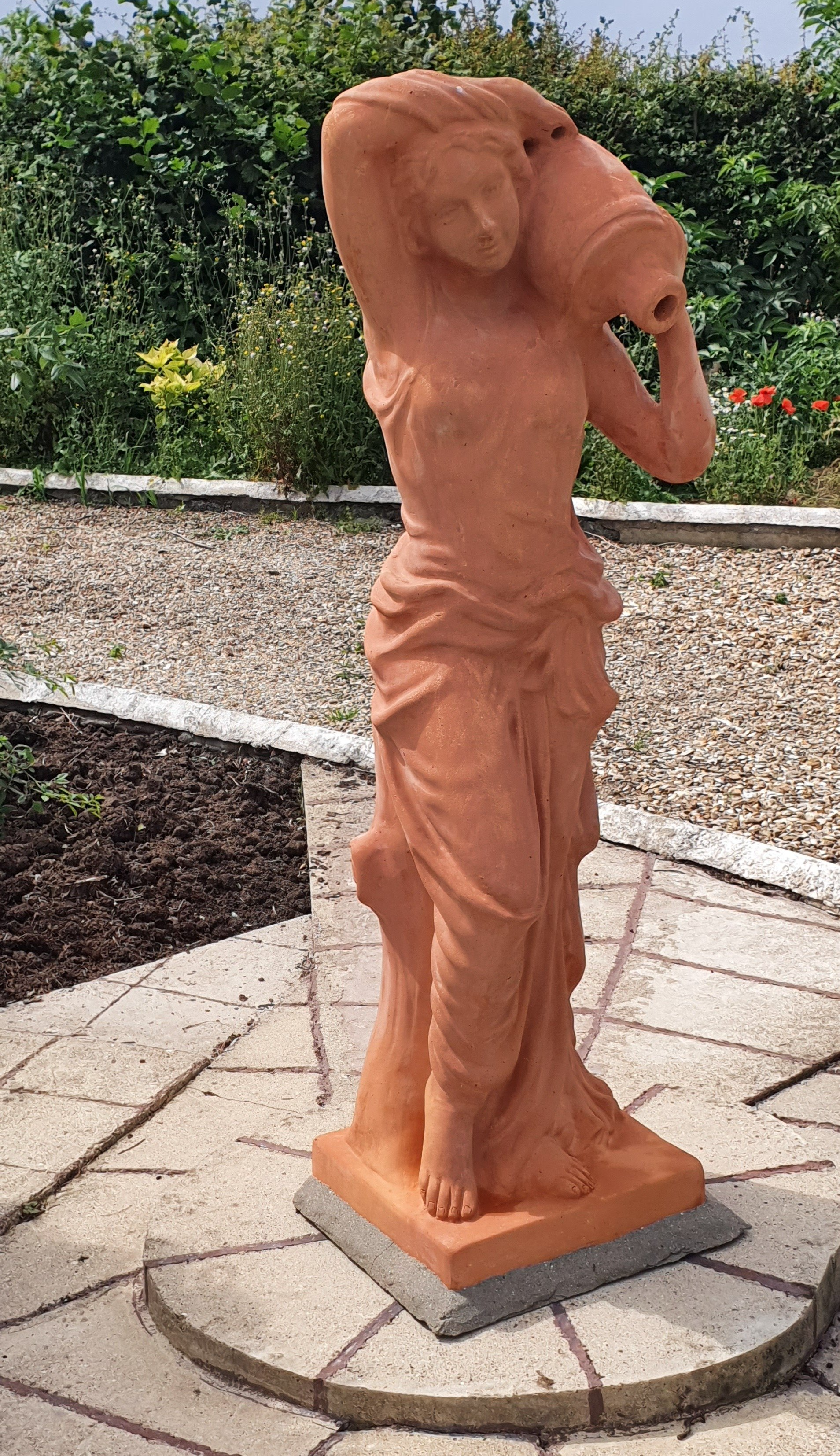 Terracotta statue after paint removal