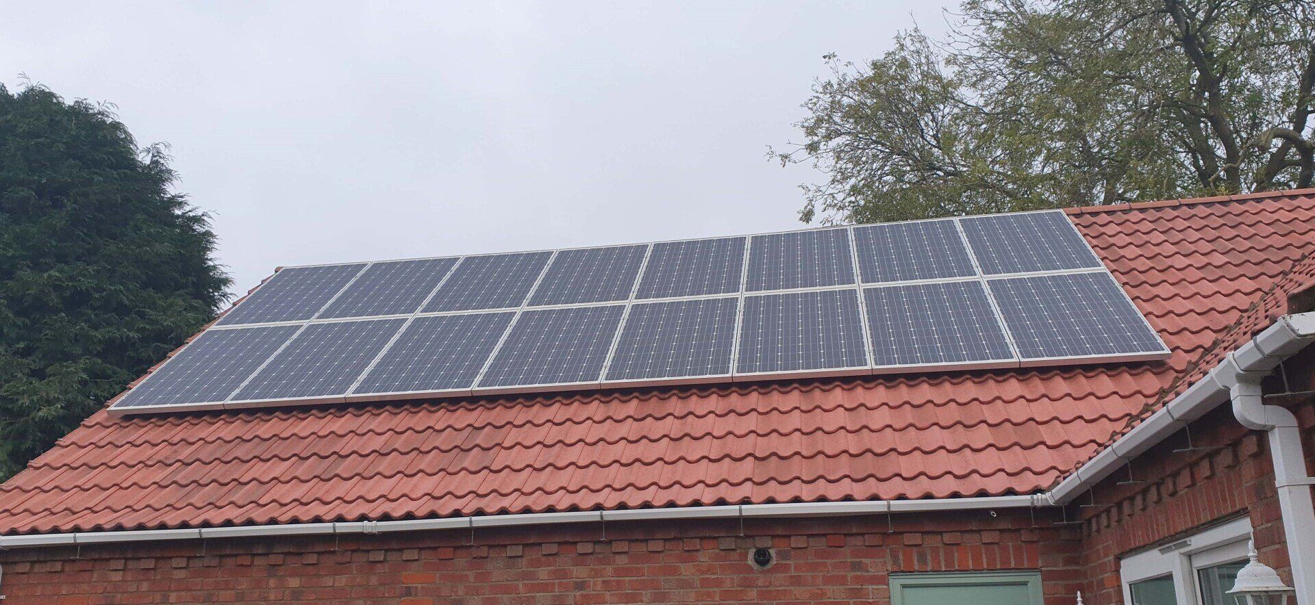Cleaned solar panels