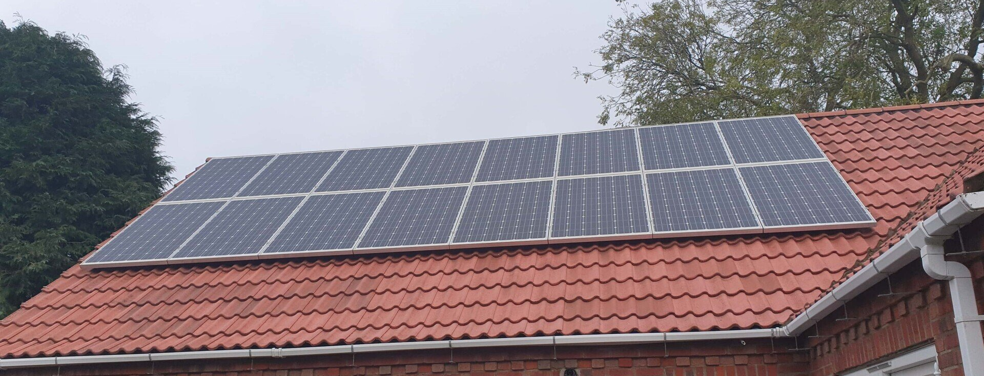 Solar panels after cleaning