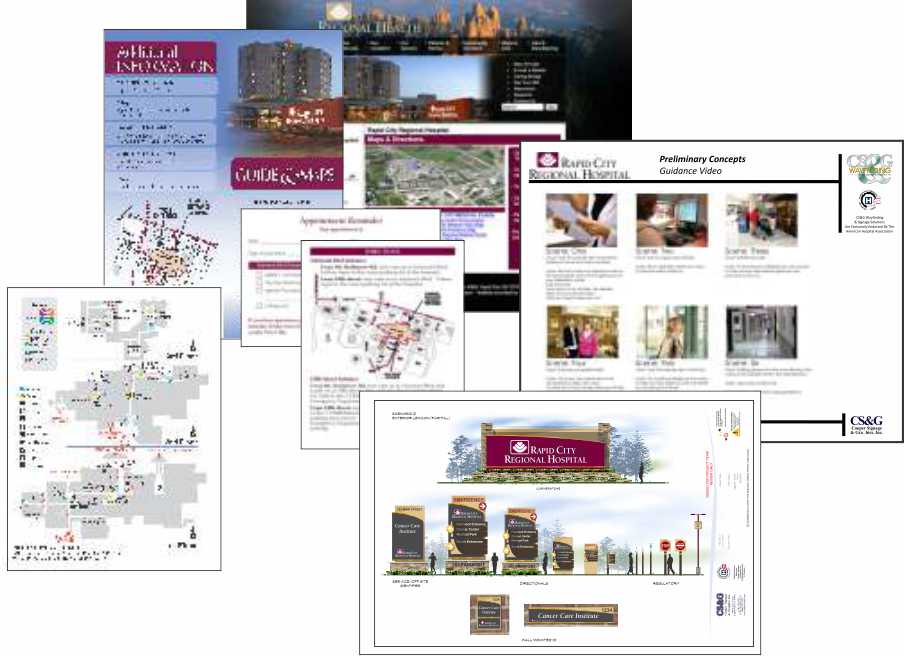 COLLATERAL AIDS INCLUDE ON LINE AND PRINT MATERIALS AS PART OF A COMPREHENSIVE WAYFINDING ACTION PLAN