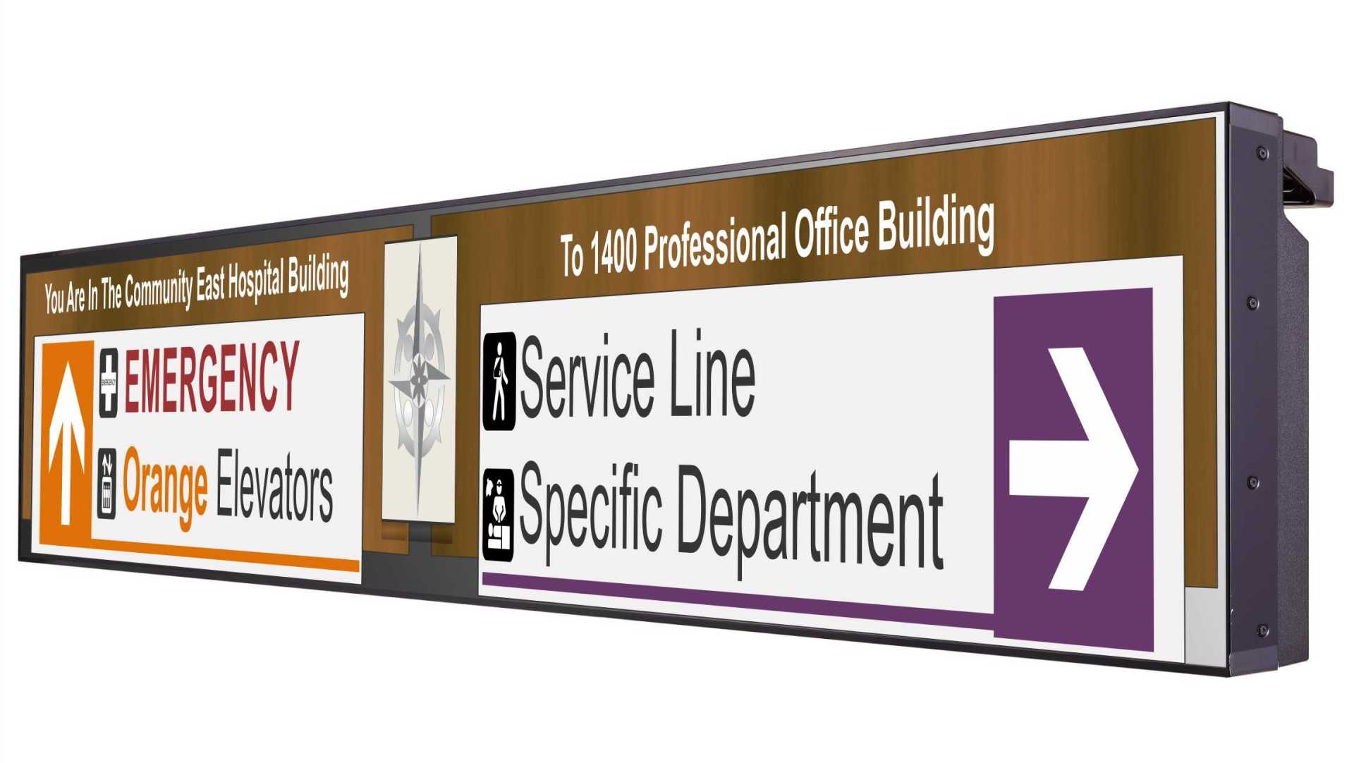 ultrawide digital sign display for hospitals