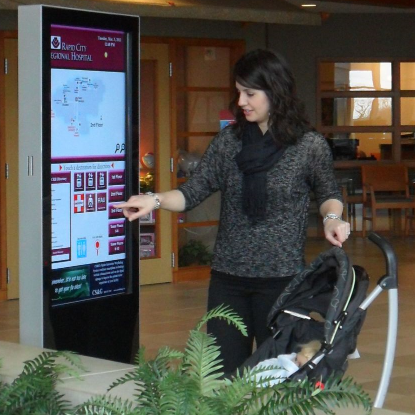 Digital Wayfinding App Squire Kiosk Custom Cabinetry Freestanding Kiosk