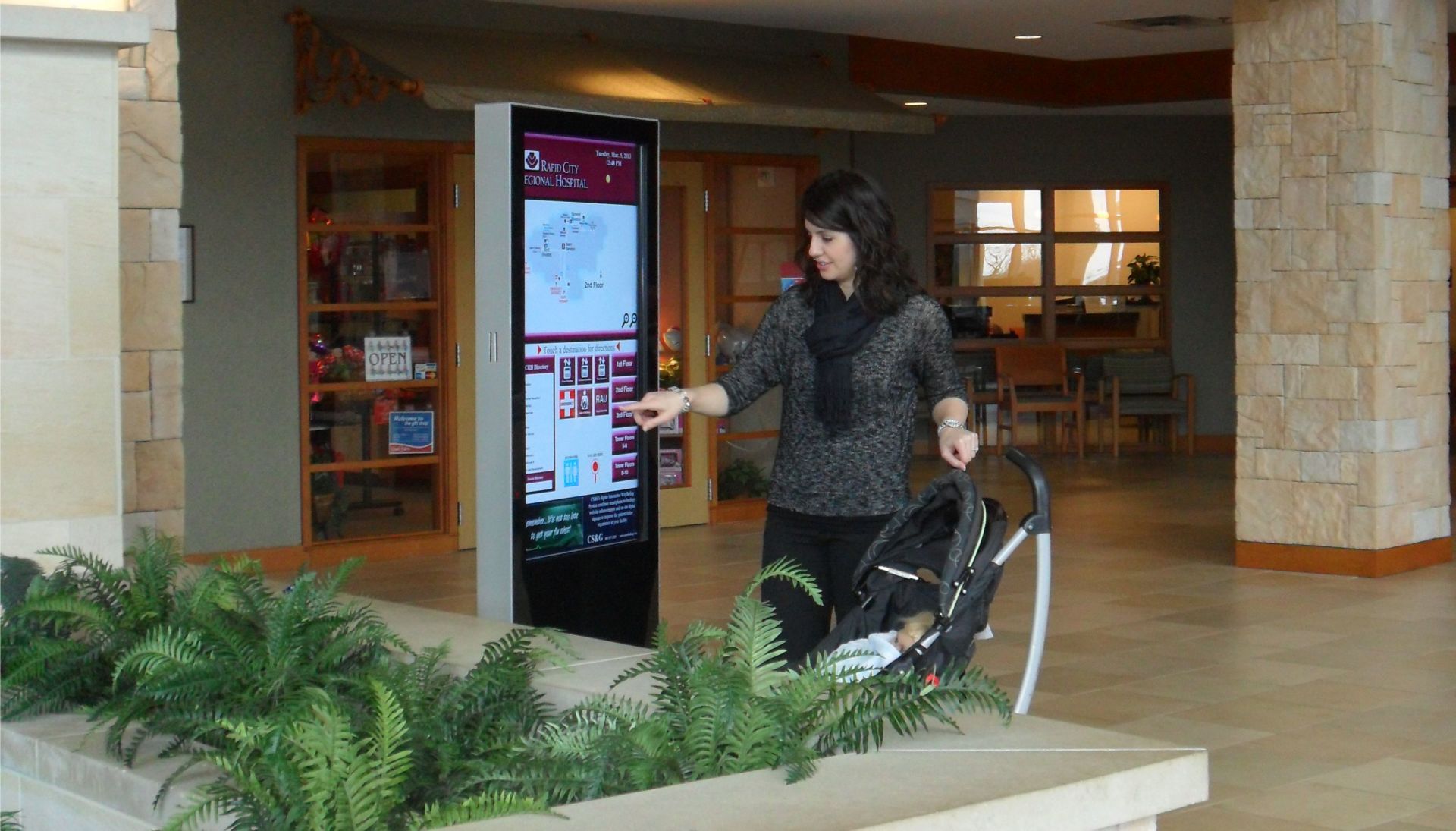 FREESTANDING TOUCH SCREEN DIGITAL KIOSK DIRECTORY