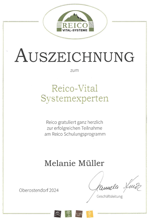 Auszeichnung Reico-Vital Systemexperte