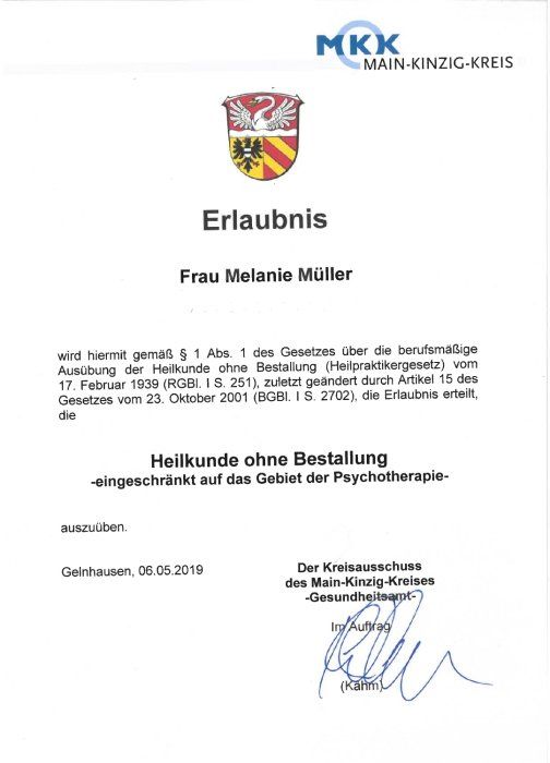 Heilpraktiker für Psychotherapie Heilpraktiker für Psychotherapie