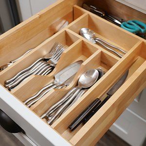 Ideal Cabinetry cutlery drawer insert.