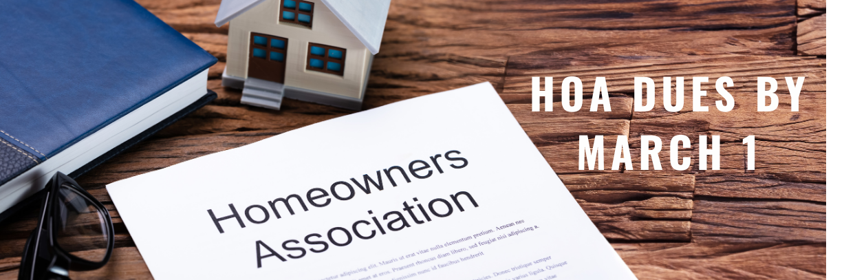 Reminder for HOA dues