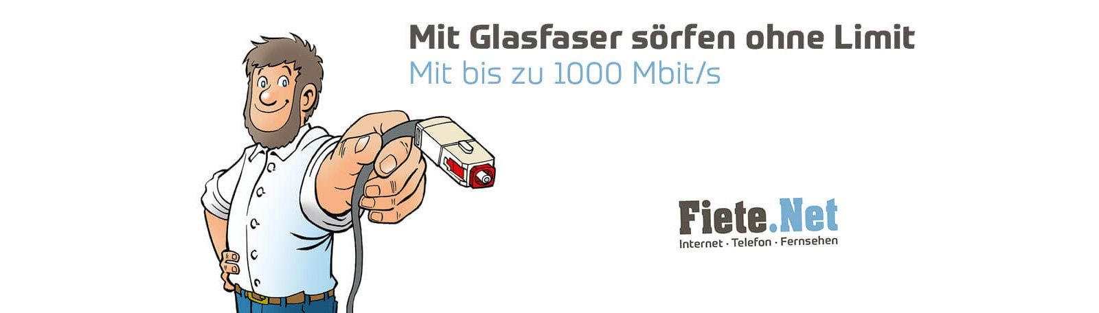 Glasfaser bis zu 1000Mbit/s Glasfaser bis zu 1000Mbit/s