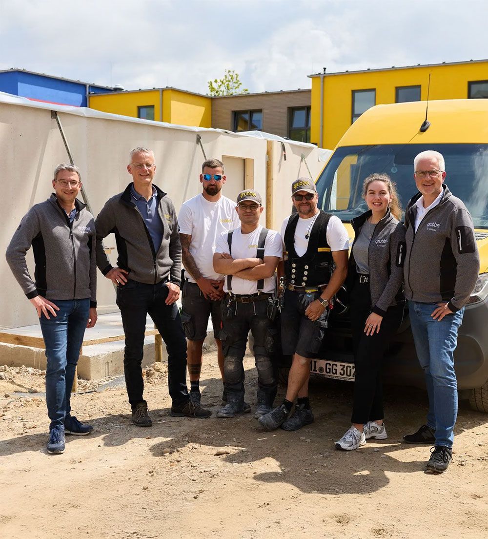 Das Team von Grübbel auf einer Baustelle