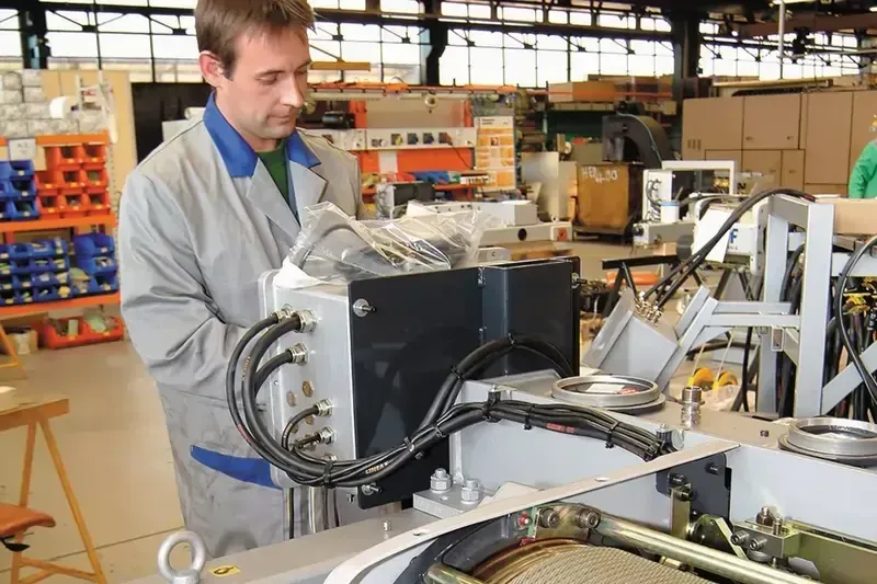 An RHC engineer performing a general hoist overhaul