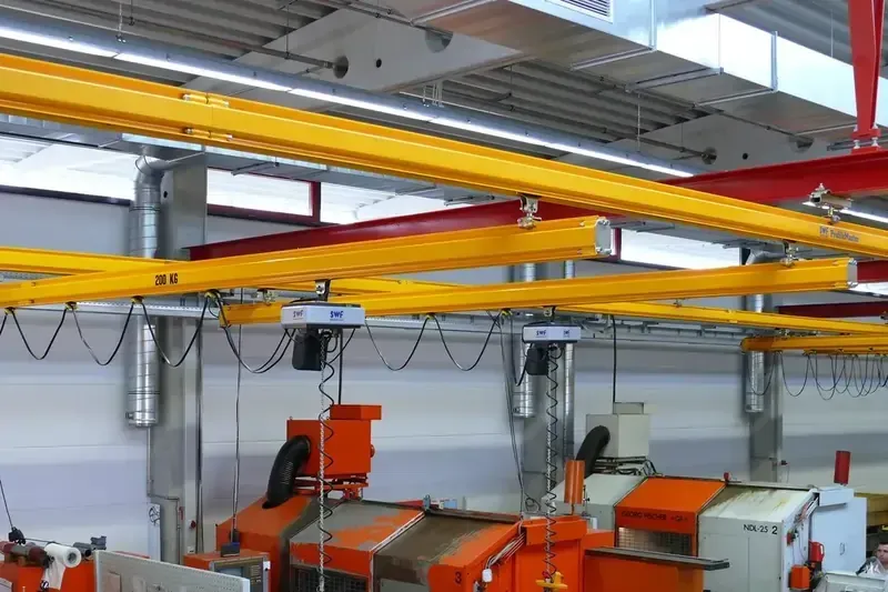 An image of multiple light crane systems