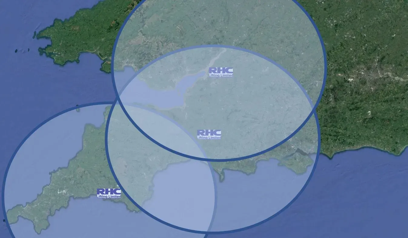 Map showing the locations of RHC's branches: Bristol, Yeovil, Wales, London, Southampton, Plymouth