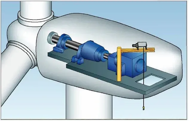 Drawing of jib crane with wire rope hoist