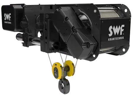 An SWF Krantechnik BlackLine wire rope hoist