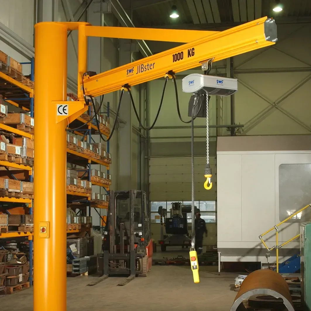A 1000kg jib crane in a workshop