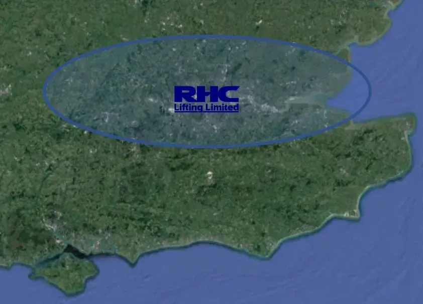 An graphic showing a map of the South of England, with RHC's London branch highlighted