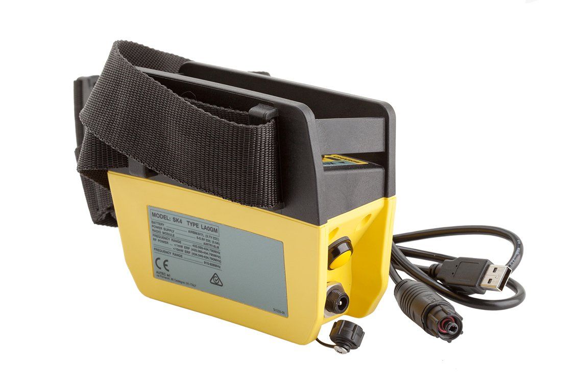 An AUTEC SK4 transmitter, and cable connector