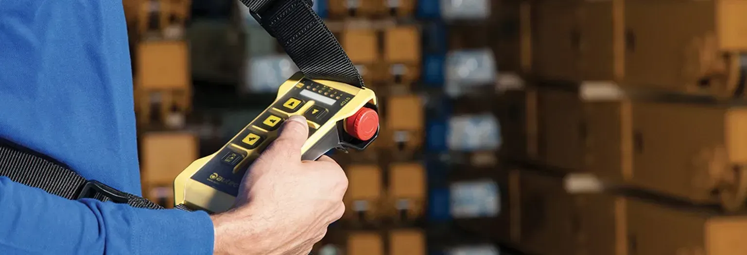 AUTEC remote buttons being pressed