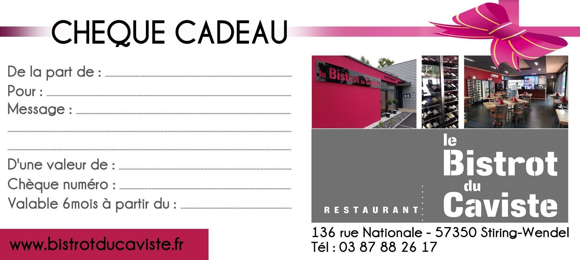 Vous souhaitez offrir un cadeau original à vos proches, vos amis… Leur faire découvrir des accords mets-vins inédits... Le Bistrot du Caviste vous propose des chèques cadeaux pour leur plus grand plaisir. Chèque cadeau Bistrot du caviste