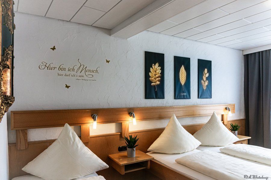 Individuelles Zimmer im Hotel Sonne Rothenburg.