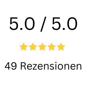 100% 5* Bewertungen bei Google