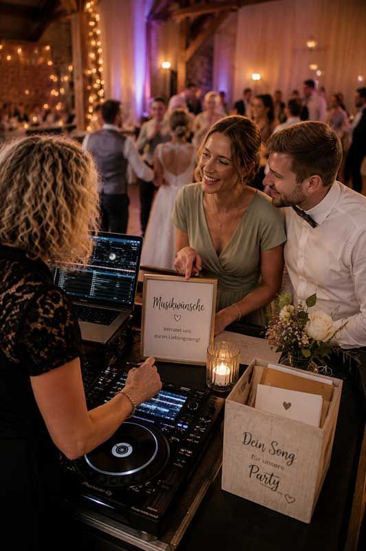 Hochzeitsparty mit euren Musikwünschen.