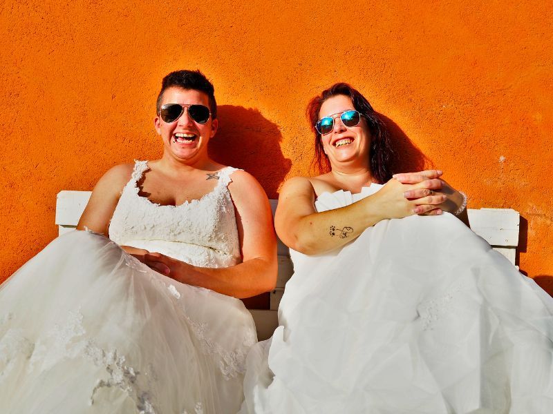 LGBTQ Hochzeit - Transgender Hochzeit - Transidentes Paar