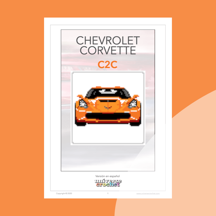 C2C patron crochet pattern ganchillo chevrolet corvette chevy