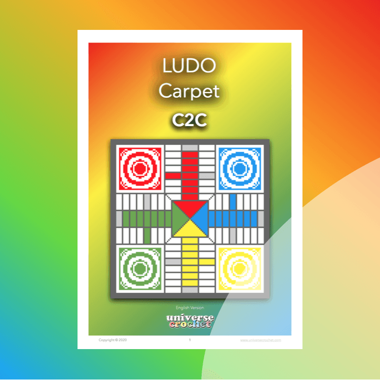 C2C patron crochet pattern ganchillo parchís parchessi ludo