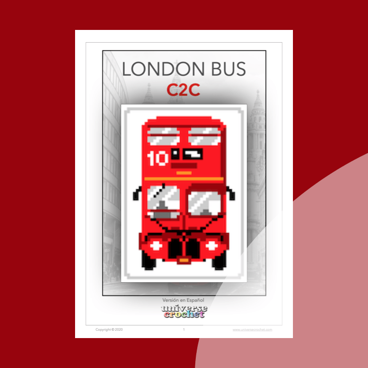 C2C patron crochet pattern ganchillo london bus
